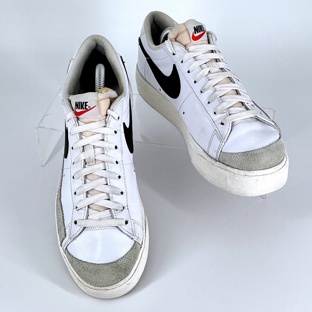 Nike Size 10.5 Blazer Low Vintage White Black Suede Womens Shoes - Picture 4 of 14